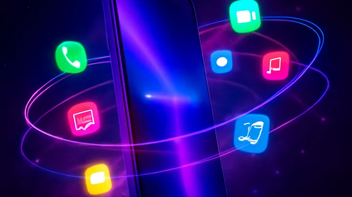 CROWN BAT COM Sleek smartphone floating in space